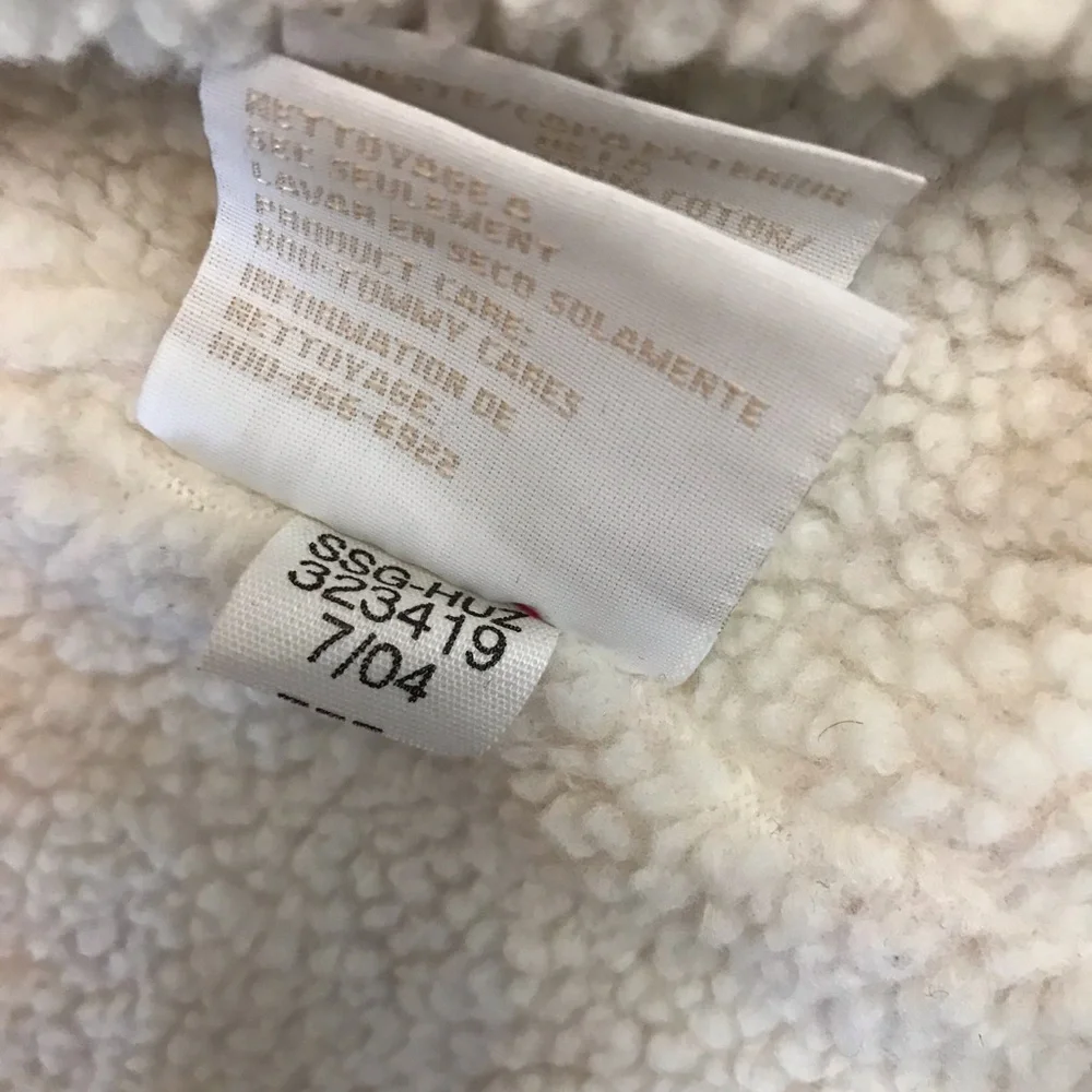 Vintage Tommy Hilfiger Corduroy Jacket Coat Size XL Sherpa Barbie Pink Prep y2k